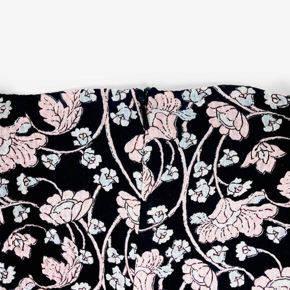 MNG Mango Floral Print Mini Dress Size 4 Black Pink Girlcore Coquette Romantic - Picture 11 of 15